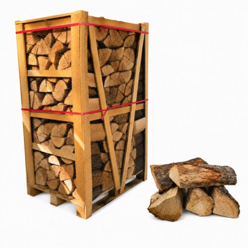 grote pallet eikenhout Eikenhout haardhout ovengedroogd 1,8m³ gestapeld op pallet (hele pallet)