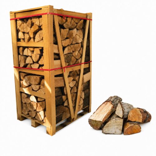 haardhout mix Berken en Elzen ovengedroogd 1,8m³ gestapeld op pallet (hele pallet)